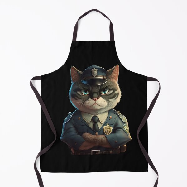 Item preview, Cat police on duty designed and sold by AnimalArtPhotos.