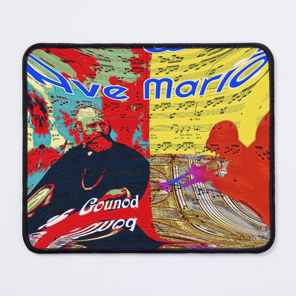 Item preview, ATTRACTIVE PORTRAIT OF CHARLES GOUNOD - MUSICIAN COMPOSER - VIRTUAL CONCERT ORGAN TRUMPET DUO - FUNNY MUSIC SCORE AVE MARIA PATCHWORK PATTERN - GREAT GIFT FOR ORGANISTS AND TRUMPETERS designed and sold by Ralek.