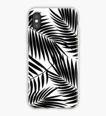 Kona Palms Hawaiian Leaf - White & Black iPhone Case