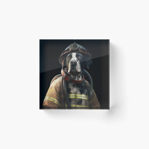 Item preview, Dog fireman designed and sold by AnimalArtPhotos.