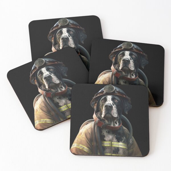 Item preview, Dog fireman designed and sold by AnimalArtPhotos.