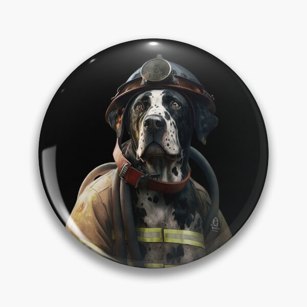 Item preview, Dog fireman designed and sold by AnimalArtPhotos.