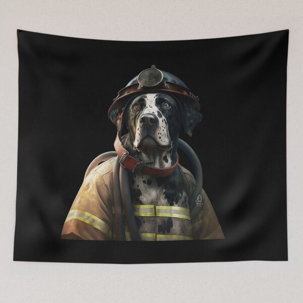 Item preview, Dog fireman designed and sold by AnimalArtPhotos.