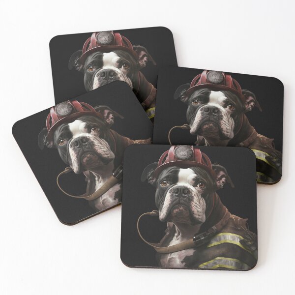 Item preview, Bulldog fireman  designed and sold by AnimalArtPhotos.