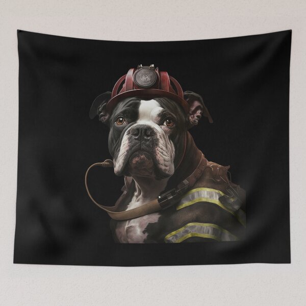 Item preview, Bulldog fireman  designed and sold by AnimalArtPhotos.