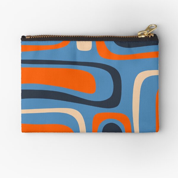 Item preview, Palm Springs Retro Mid Century Modern Abstract Pattern Blue and Orange designed and sold by kierkegaard.