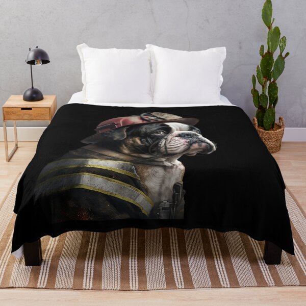 Item preview, Boxer dog fireman  designed and sold by AnimalArtPhotos.
