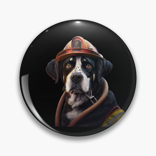 Item preview, Funny cute fireman dog designed and sold by AnimalArtPhotos.
