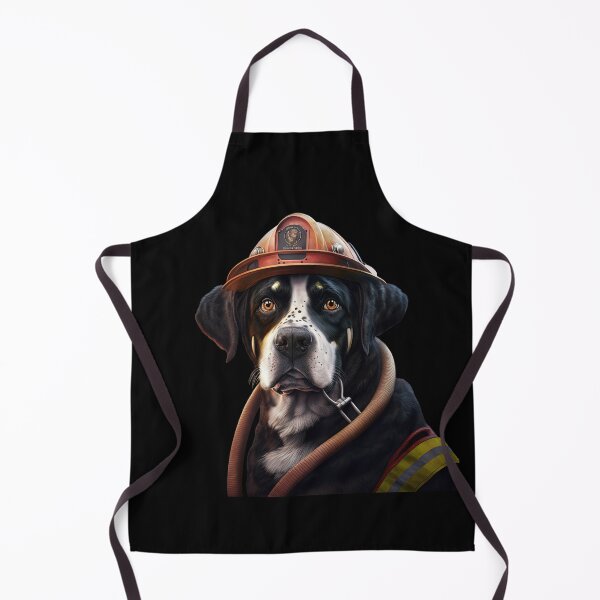 Item preview, Funny cute fireman dog designed and sold by AnimalArtPhotos.