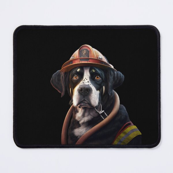 Item preview, Funny cute fireman dog designed and sold by AnimalArtPhotos.