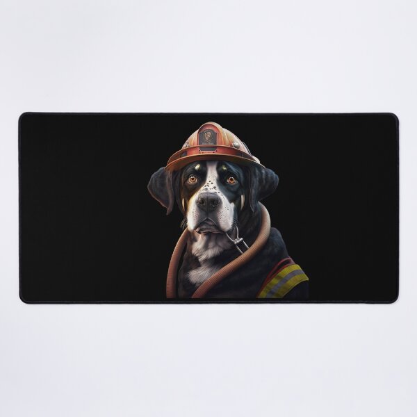 Item preview, Funny cute fireman dog designed and sold by AnimalArtPhotos.
