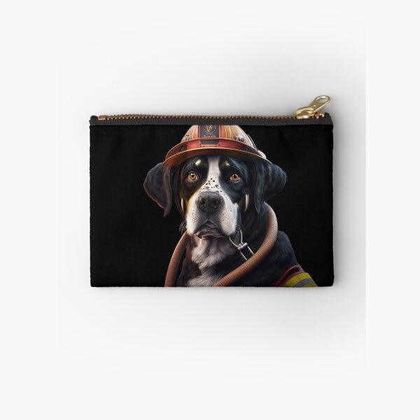 Item preview, Funny cute fireman dog designed and sold by AnimalArtPhotos.