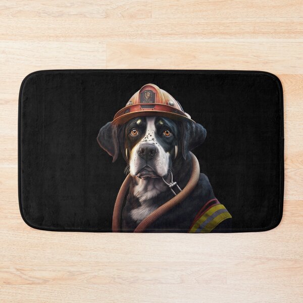Item preview, Funny cute fireman dog designed and sold by AnimalArtPhotos.