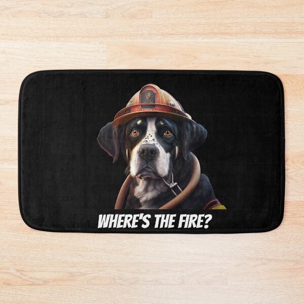Item preview, Fireman dog designed and sold by AnimalArtPhotos.