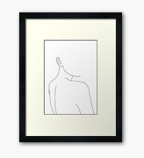 Die hintere Linie Zeichnungsillustration der Frau - Alina Gerahmtes Wandbild