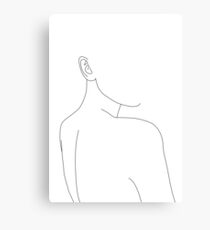 Die hintere Linie Zeichnungsillustration der Frau - Alina Leinwanddruck