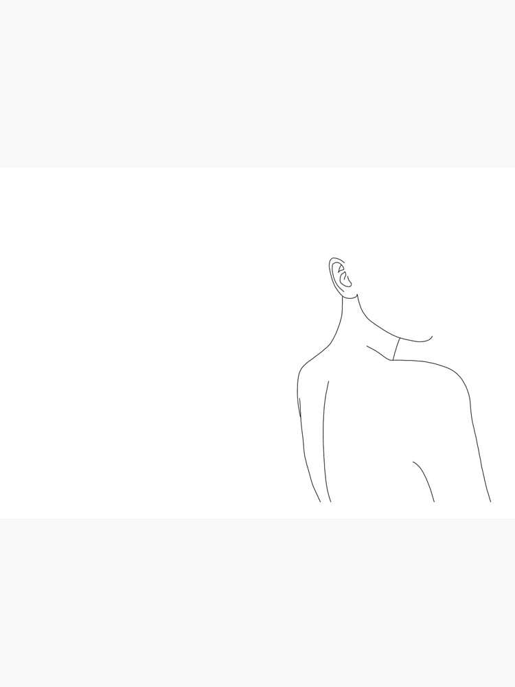 Woman's back line drawing illustration - Alina by TheColourStudy