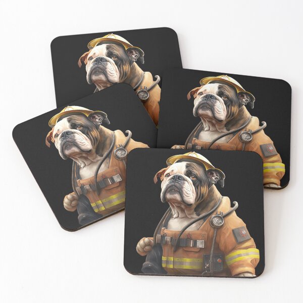 Item preview, Fireman bulldog designed and sold by AnimalArtPhotos.