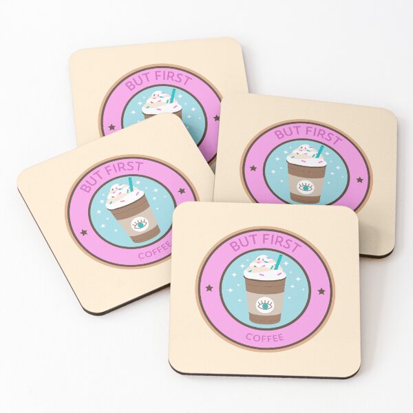 Item preview, Stylish Custom Coffee Sticker Design designed and sold by majnate.