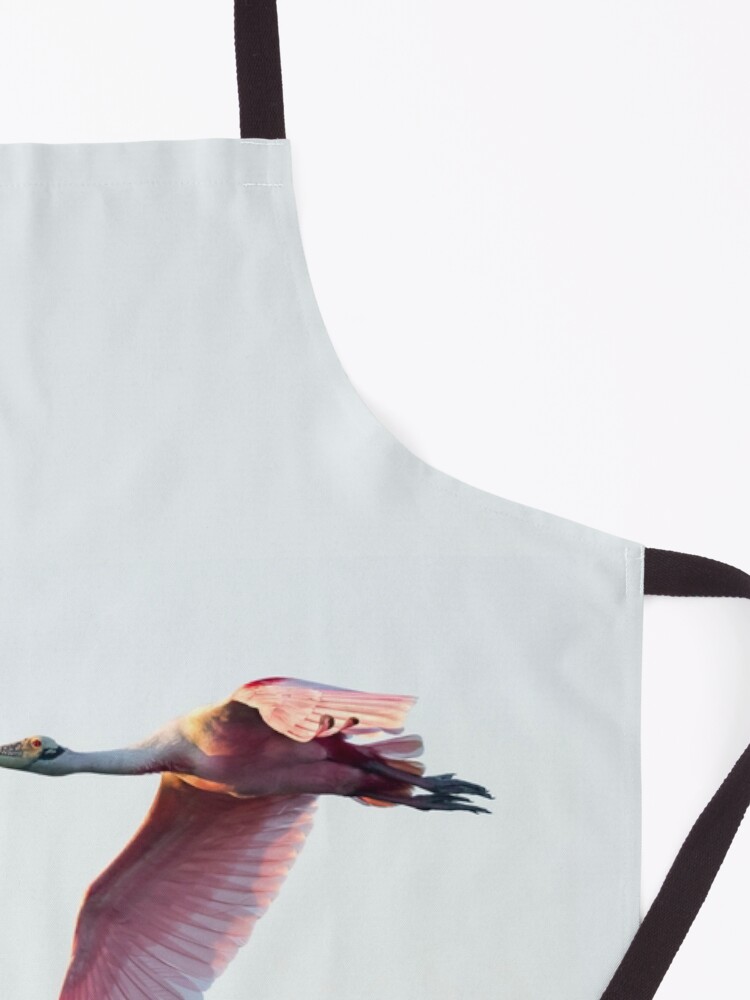 Thumbnail 3 of 6, Apron, Roseate spoonbill Spreading its Wings designed and sold by Puttaswamy Ravishankar.
