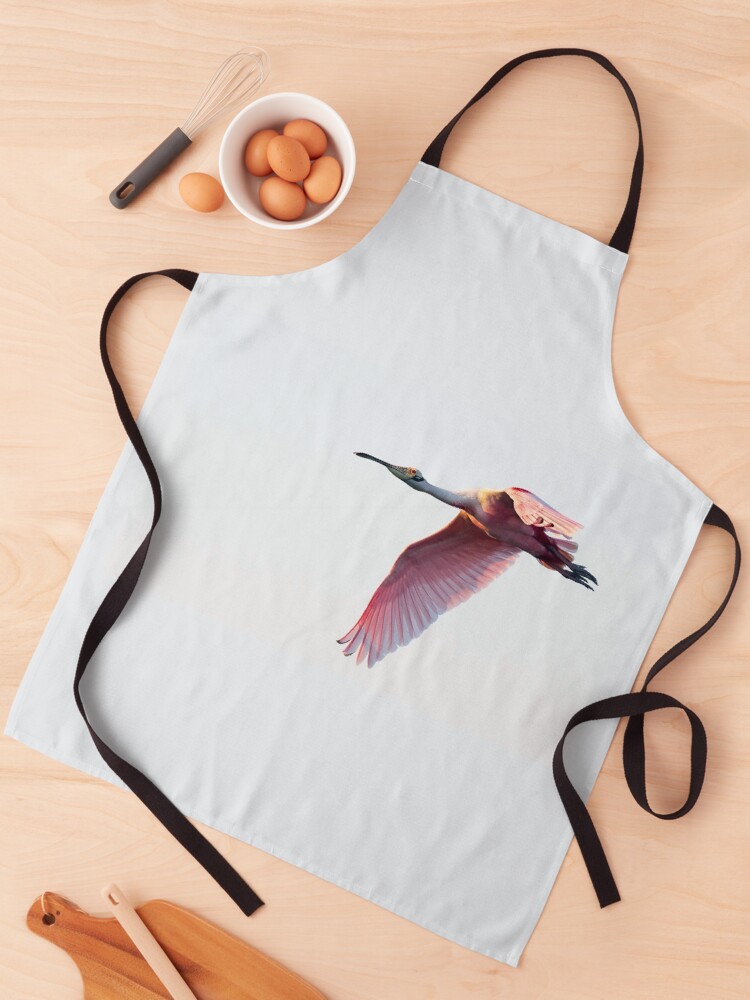 Thumbnail 1 of 6, Apron, Roseate spoonbill Spreading its Wings designed and sold by Puttaswamy Ravishankar.