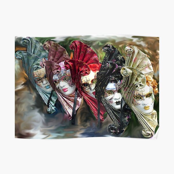 Carnival Masks Venice Poster