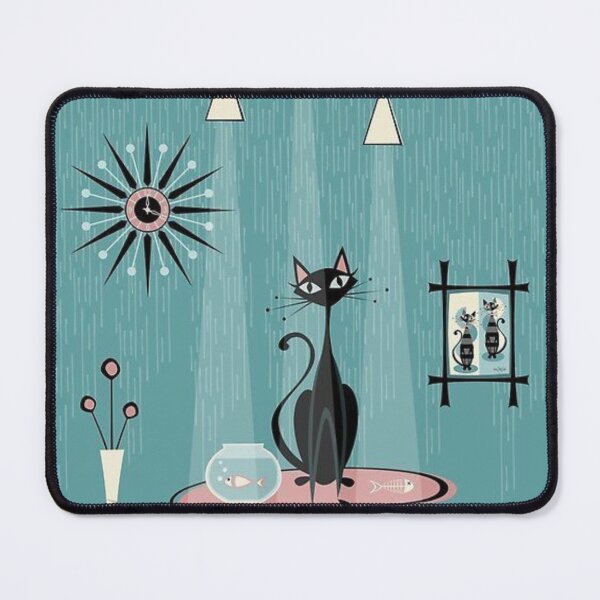 Item preview, Retro Atomic Cat Goes Fishing Vintage Design designed and sold by GypsyGarou.