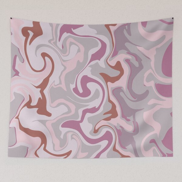 Item preview, Pink swirl patel retro pattern designed and sold by ReneMagritteArt.