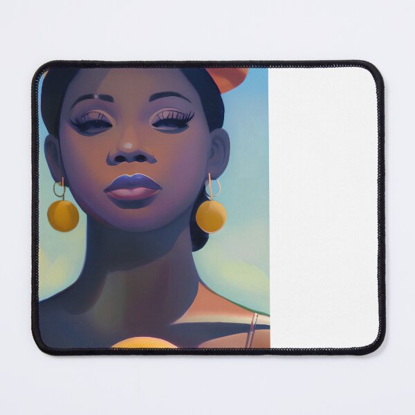 Item preview, Black African American Woman Painting, Afro Black Girl Pride Gift designed and sold by TMelonShop.