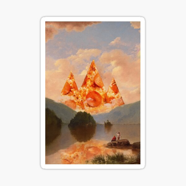 "Pizza Mountains" Sticker for Sale by JonasLoose Redbubble