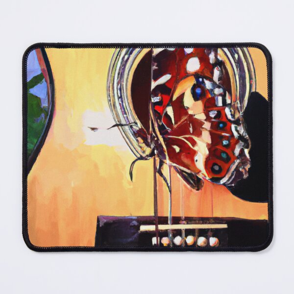 Item preview, Butterfly playing with guitar oil painting designed and sold by Color-Me-Blue.