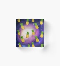 Pineapple Galaxi Acrylic Block