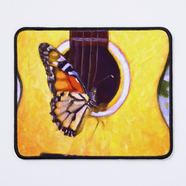 Item preview, Butterfly playing with guitar oil painting designed and sold by Color-Me-Blue.