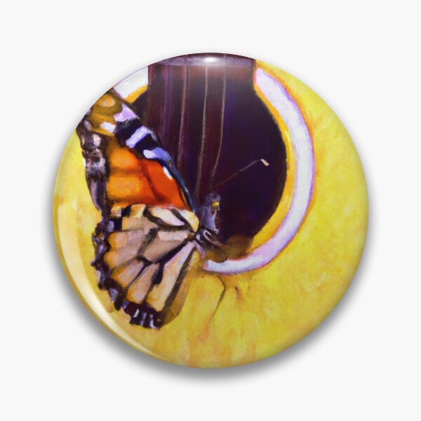 Item preview, Butterfly playing with guitar oil painting designed and sold by Color-Me-Blue.