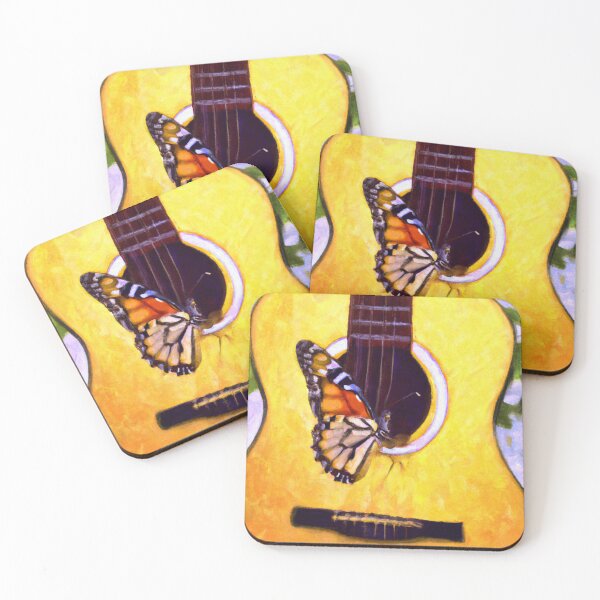 Item preview, Butterfly playing with guitar oil painting designed and sold by Color-Me-Blue.