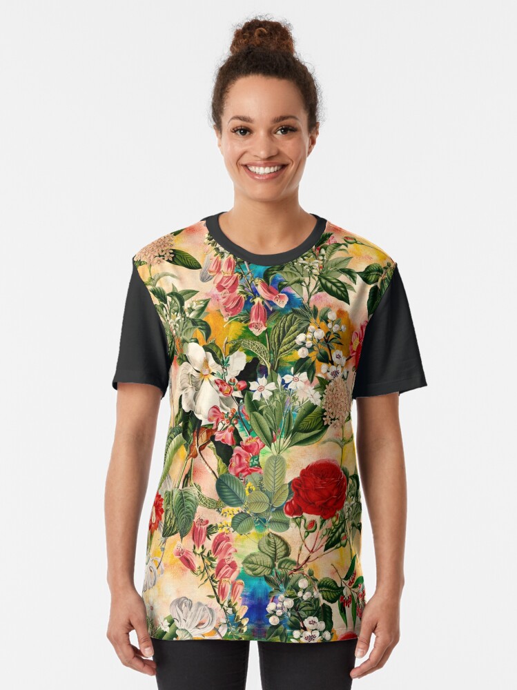 Botanical Garden T Shirt By Eduardodoreni Redbubble Botanical Graphic T Shirts Flowers