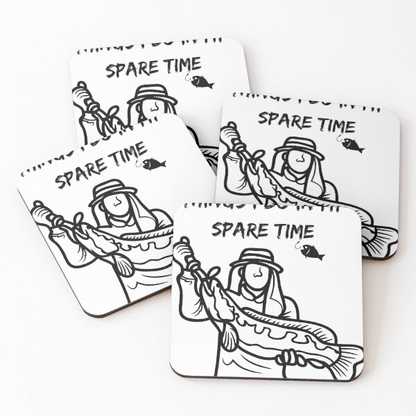 Item preview, Things I Do In My Spare Time Funny Fishing  Sticker designed and sold by BestArtDZ.