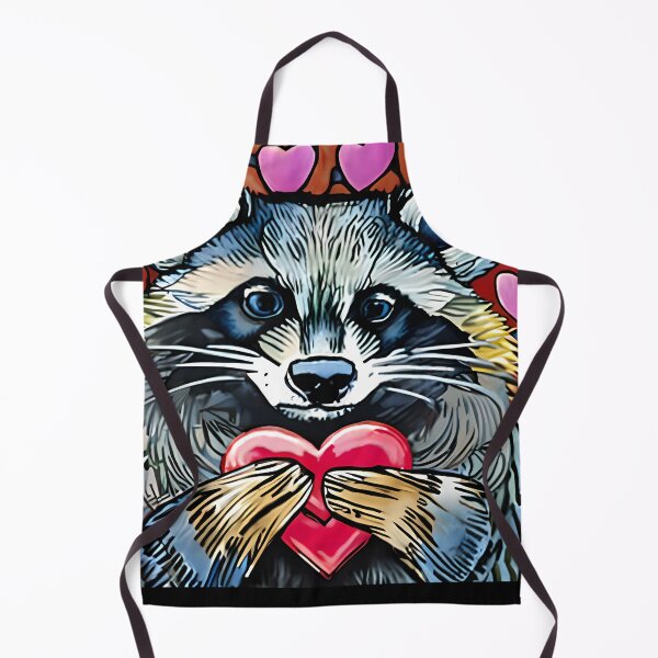 Item preview, Vintage Painting Raccoon With A Heart, Valentines Day Couple Gift designed and sold by TMelonShop.