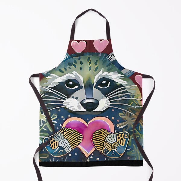 Item preview, Digital Art Painting For Raccoon Lovers, Heart Valentine Day Gift designed and sold by TMelonShop.