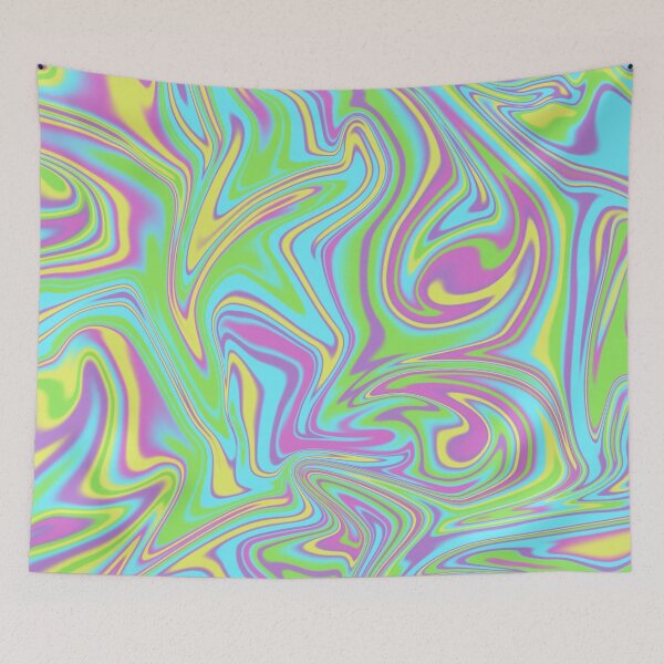 Item preview, Psychedelic 90s retro swirl trippy groovy pattern designed and sold by ReneMagritteArt.