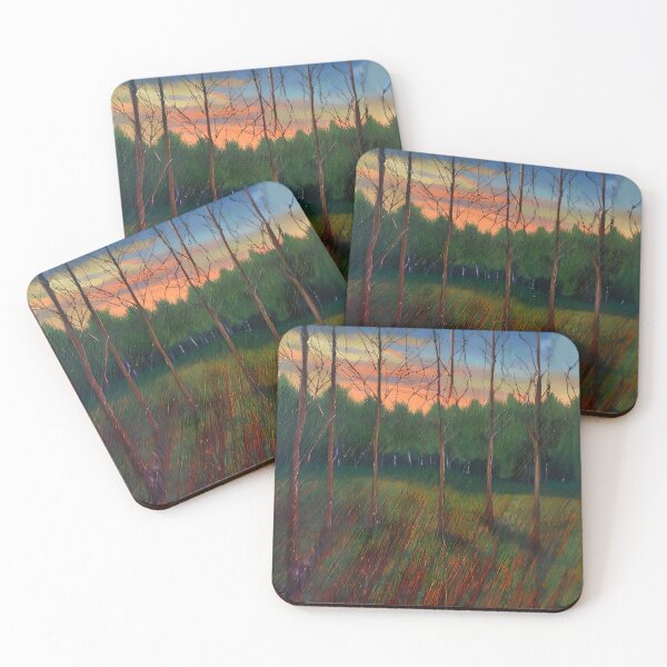 Item preview, Vintage Painting, Forest And Blue Sky, Trees Grass And Sunset Gift designed and sold by TMelonShop.