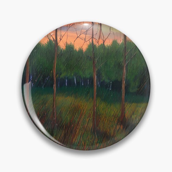 Item preview, Vintage Painting, Forest And Blue Sky, Trees Grass And Sunset Gift designed and sold by TMelonShop.