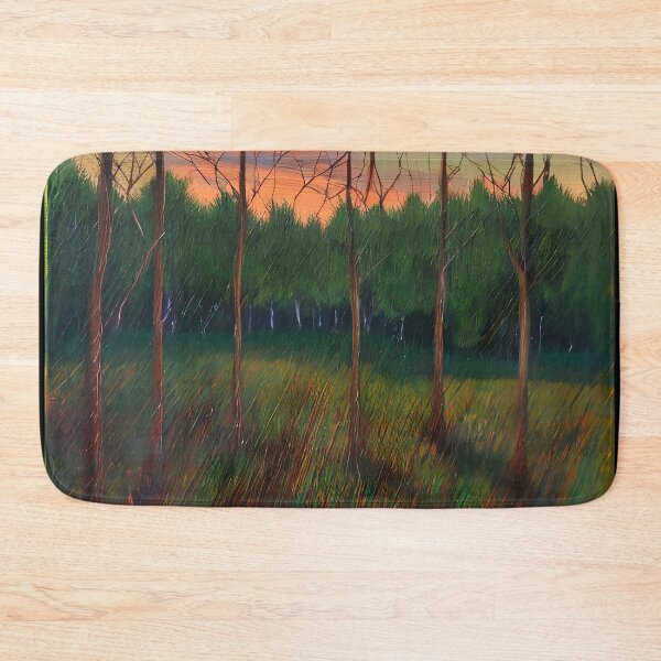Item preview, Vintage Painting, Forest And Blue Sky, Trees Grass And Sunset Gift designed and sold by TMelonShop.