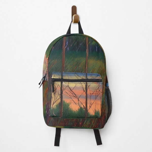 Item preview, Vintage Painting, Forest And Blue Sky, Trees Grass And Sunset Gift designed and sold by TMelonShop.