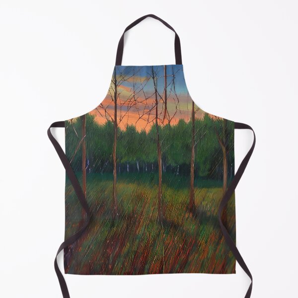 Item preview, Vintage Painting, Forest And Blue Sky, Trees Grass And Sunset Gift designed and sold by TMelonShop.