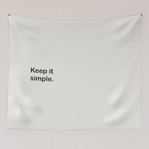 Item preview, Keep It Simple Quote in Black and White - Minimal Typography designed and sold by BohomadicStudio.