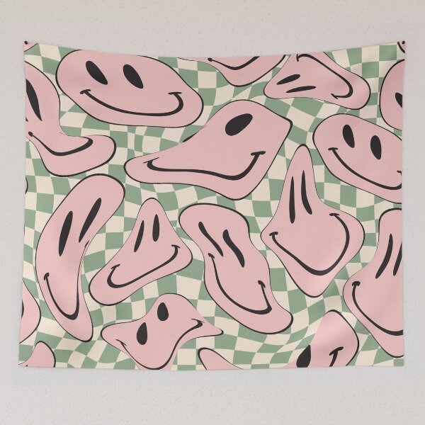 Item preview, Check liquid smiley face pattern designed and sold by ReneMagritteArt.