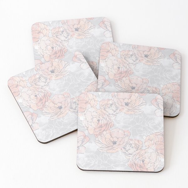 Item preview, Pink Carnation Outline Pattern designed and sold by marknprints.