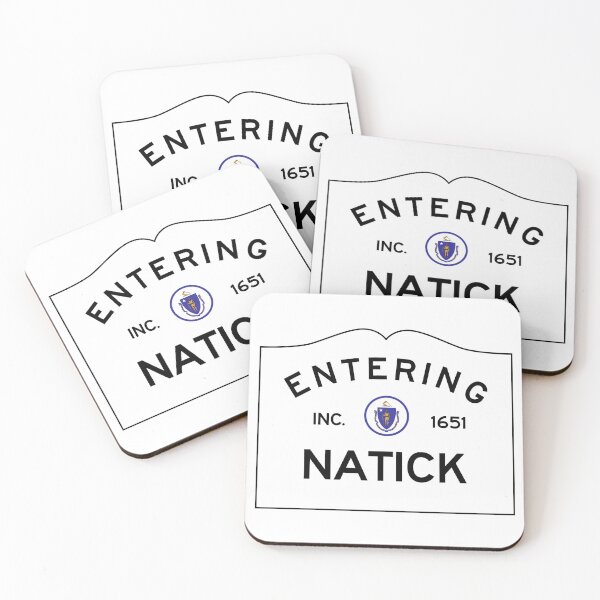 Item preview, Entering Natick Massachusetts - Commonwealth of Massachusetts Road Sign designed and sold by NewNomads.