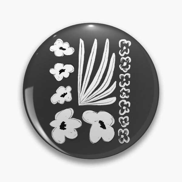Artikelvorschau, Botanische moderne Boho-Kunst in Dunkelgrau - Matisse inspirierte Blumen entworfen und verkauft von BohomadicStudio.
